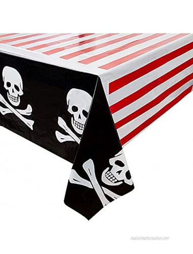 Juvale Pirate Party Plastic Table Cover 54 x 108 in 3 Pack