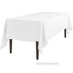 LinenTablecloth 60 x 102-Inch Rectangular Polyester Tablecloth White