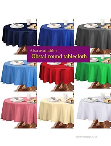 Obstal Rectangle Table Cloth Oil-Proof Spill-Proof and Water Resistance Microfiber Tablecloth Decorative Fabric Table Cover for Outdoor and Indoor Use Navy Blue 60 x 102 Inch