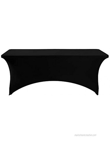 Spandex Table Cover for 6Ft or 4fT or 8ft Table Universal Fitted Stretch Tablecloth for Party Banquet Wedding and Events