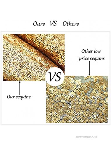 Sparkly Drape Tablecloth Gold Tablecloth Sequin Fabric Tablecloth for Ceremony Party Halloween 50x80 Inch