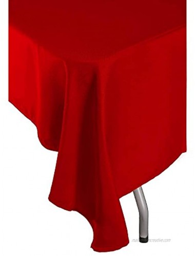Sunnolimit Rectangle Tablecloth 60 x 102 Inch Red Rectangular Table Cloth for 6 Foot Table in Washable Polyester Great for Buffet Table Parties Holiday Dinner Wedding & More