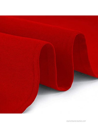 Sunnolimit Rectangle Tablecloth 60 x 102 Inch Red Rectangular Table Cloth for 6 Foot Table in Washable Polyester Great for Buffet Table Parties Holiday Dinner Wedding & More
