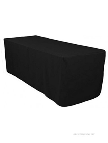Surmente Table Cloth 6 ft Rectangular Polyester Tablecloth Tablecloths for Rectangle Tables for Weddings Banquets or Restaurants Black …