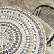 The Lakeside Collection Custom-Fit Elastic 48" Round Table Cover for Home and Catering Tiles