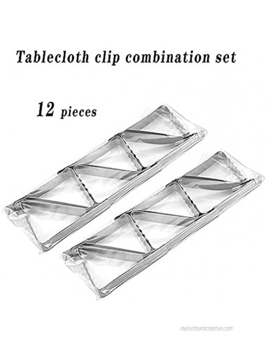 TIFICTOUR Tablecloth Clips for 2 Inch Thick Tables,Table Cloth Clips,Picnic Table Clips Ideal for Restaurant Picnic Camping Marquees Weddings Graduation Party-Large