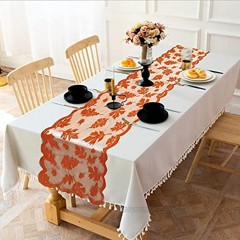 2 Pack Fall Decor Thanksgiving Table Runner Maple Leaves Table Runner Fall Decorations for Home Thanksgiving Dinner Party and Daily Pumpkin Autumn Harvest Runner Indoor Outdoor Decor13x72 Inch