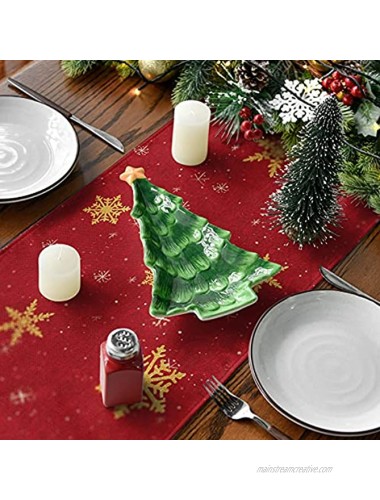 Artoid Mode Black Santa Claus Merry Christmas Table Runner Seasonal Winter Xmas Holiday Kitchen Dining Table Decoration for Indoor Outdoor Home Party Decor 13 x 72 Inch