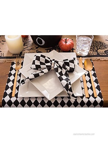 DII Cotton Table Runner for for Dinner Parties Weddings & Everyday Use 14x72 Harlequin