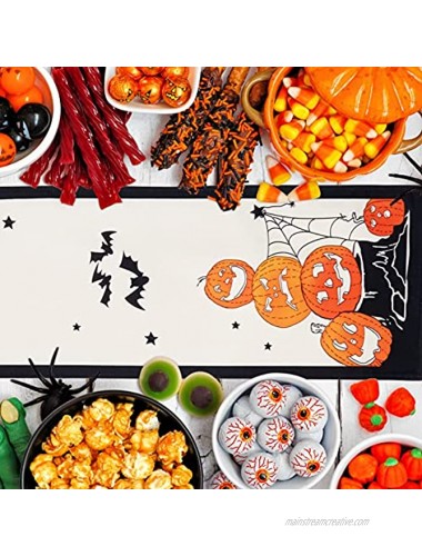 EastVita Halloween Table Runner Home Dining Table Runners Halloween Dresser Scarf Table Decorations Washable Coffee Table Runners for Halloween Dinner Parties and Scary Movie Nights