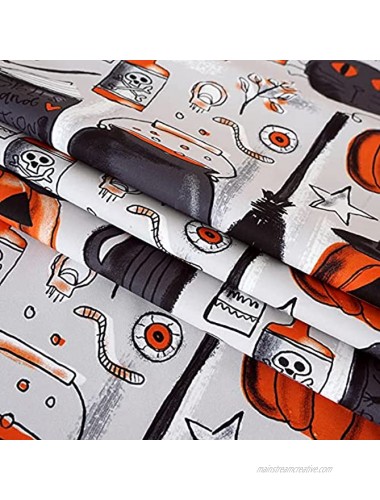 QueenDream Halloween Table Runner Washable Wrinkle Resistant Pumpkin Table Runner for Dining Table Holiday Party Decorations 13x84 inches