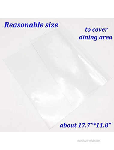 4 Pcs Thick Clear Placemats Wipe Clean Plastic Placemats Set of 4 Placemat for Kitchen Dinner Table Place Mats Dining Placemats Plastic Waterproof Wipeable