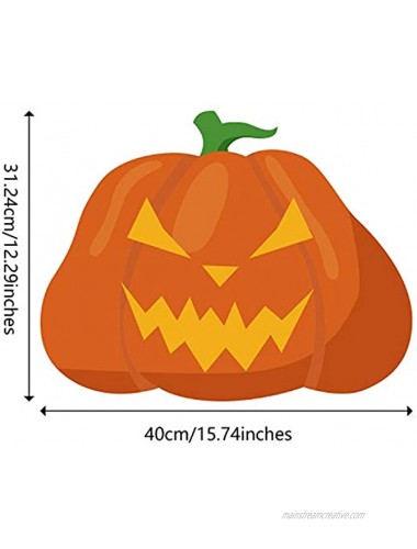 Aneco 6 Pack Halloween Pumpkin Placemats Place Mats Table Placemats Halloween Plastic Pumpkin Placemats for Halloween Party Gift Supplies
