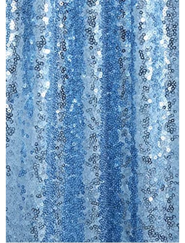 B-COOL Sequin Tablecloth 60x102inch Baby Blue Rectangle Shimmer Durable Wedding Party Restaurant Bridal Shower Everyday Use