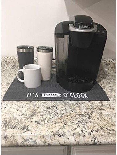 Coffee Maker Mat for Coffee Bar Accessories and Coffee Decor: Great for Kitchen Coffee Station