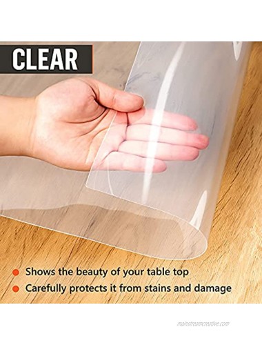 CraftyCrocodile Clear Placemats Protective Plastic Sheets for Dining Table Office Desk Shelves and Kitchen Counter Cover Multi-Use Flexible and Durable Transparent Mats Set of 4 18x12 Inches