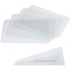 CraftyCrocodile Clear Placemats Protective Plastic Sheets for Dining Table Office Desk Shelves and Kitchen Counter Cover Multi-Use Flexible and Durable Transparent Mats Set of 4 18x12 Inches