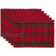 DII Holiday Collection Christmas Plaid Placemat Set Xmas Plaid