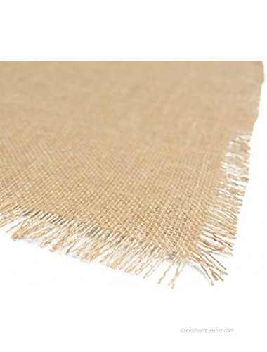 DII Jute Burlap Collection Kitchen Tabletop Placemat Set 13x19 Natural Solid 6 Count