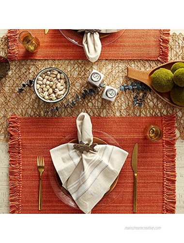DII Variegated Tabletop Collection Placemat Set 13x19 Spice 6 Count