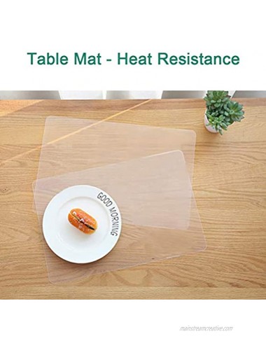Greengoal Placemats Washable Non-Slip Heat-Resistant placemats 4pcs