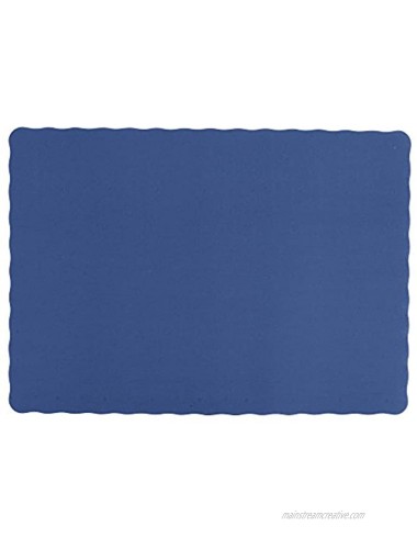 Navy Blue Colored Paper Placemat with Scalloped Edge 1000 Case Size: 10 x 14
