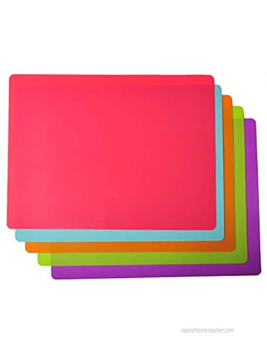 Placemats for Kids Silicone Placemat for Dining Kitchen Table Waterproof Dining Mat for Kids Baby Toddler Reusable Easy to Clean 5 Pack