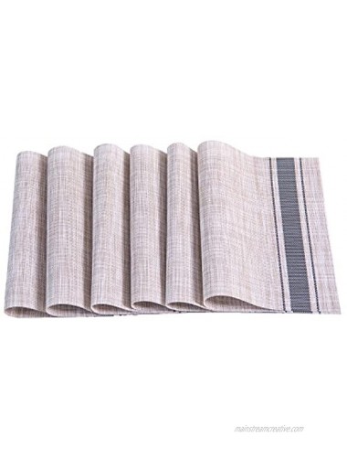 Placemats,Placemats for Dining Table,Heat-Resistant Placemats Stain Resistant Washable PVC Table Mats,Kitchen Table mats