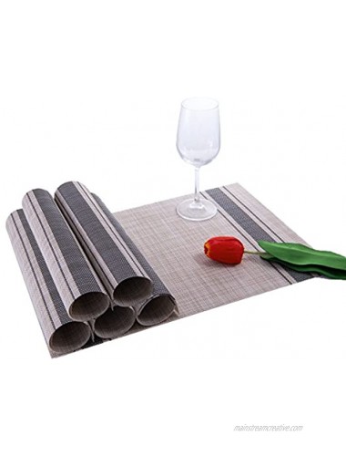 Placemats,Placemats for Dining Table,Heat-Resistant Placemats Stain Resistant Washable PVC Table Mats,Kitchen Table mats