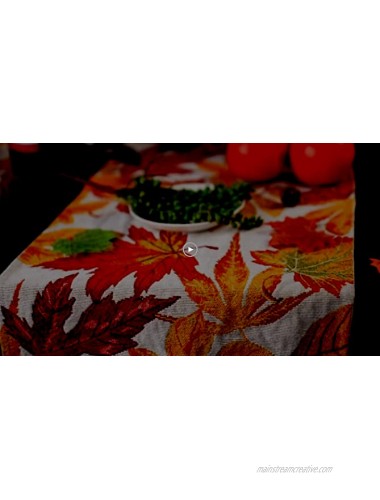 Searching Roads Fall Placemats Woven Placemats Set of 4 for Dining Table,Harvest Farmhouse Rustic Style Maple Leaf placemats for Autumn and Thanksgiving Fall Decor