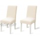 2Pack Dining Room Chair Covers Stretch Parsons Chair Slipcover Chair Furniture Protector Covers Removable Washable Chair Cover for Dining Room Hotel Ceremony Beige
