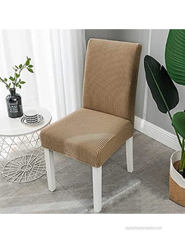 Chair Covers for Dining Room Set of 4 Stretchy Anti-Dirty Kitchen Chair Covers for Parsons Chair with Scratch-Resistant Raised Grids Pattern Chair Slipcovers Washable Dining Chair Covers