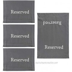 Darware Reserved Chair Pew Cloths 4-Pack; Reserved Signs for Pews Chairs and Events