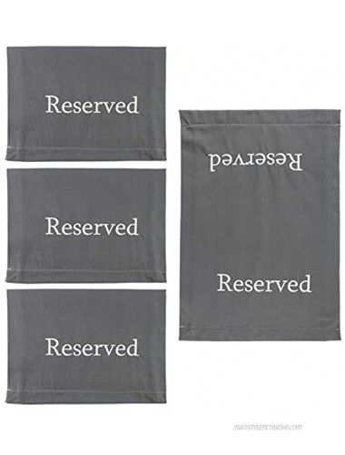 Darware Reserved Chair Pew Cloths 4-Pack; Reserved Signs for Pews Chairs and Events