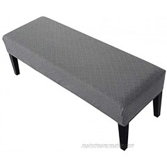 Dining Bench Cover Elastic Chair Covers Polyester Spandex Stretch Jacquard Dining Bench Cover Removable Dining Chair Cover