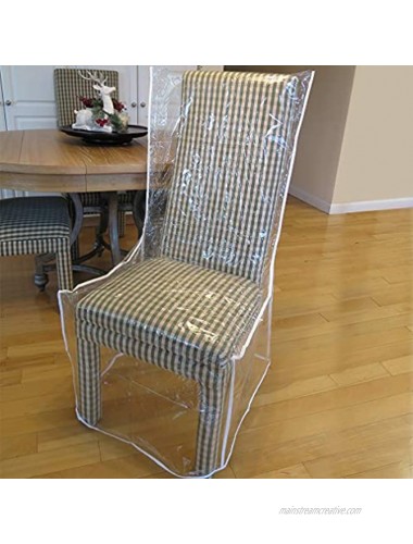 Evelots Dining Room Chair Protector-Clear-No Dust Spill Pet Hair Pet Claws-Set 4