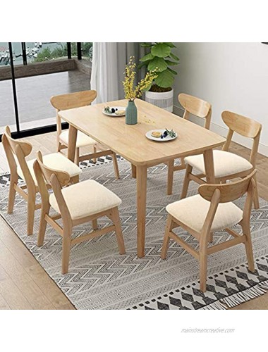 Fuloon 6 Pack Stretch Jacquard Chair Seat Covers Removable Washable Anti-Dust Dinning Room Chair Seat Cushion Slipcovers 6 Beige