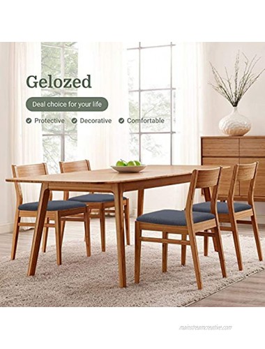 Gelozed Stretch Spandex Jacquard Dining Room Chair Seat Covers Removable Washable Anti-Dust Dinning Upholstered Chair Seat Cushion Slipcovers Ivory 2
