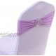 Joe&Lory 10 Pcs Stretch Spandex Chair Sashes Bands with Buckle Slider Sashes Bowfor Wedding Party Decoration Soft Sashes Light purple-10 pcs