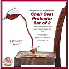 LAMINET Vinyl Chair Protectors Clear 26X253 4-Inch Fits Chairs up to 21x21-Inch Set of 2
