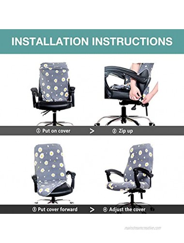 Melaluxe Office Chair Cover Universal Stretch Desk Chair Cover Computer Chair Slipcovers Size: L Black
