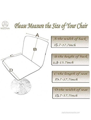 MOCAA Stretch Slipcover Chair Protectors for Short Back Chair Bar Stool Chair,ONLY Chair Covers 20