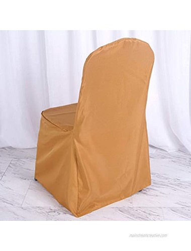 Polyester Chair Covers 38 | Gold | Pack of 1