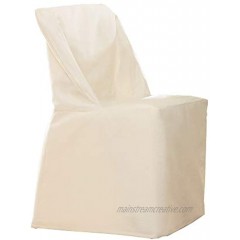 SureFit Home Décor SF13961 Cotton Duck Fabric Folding Chair Cover Relaxed Fit Machine Washable One Piece Natural Color