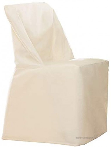 SureFit Home Décor SF13961 Cotton Duck Fabric Folding Chair Cover Relaxed Fit Machine Washable One Piece Natural Color