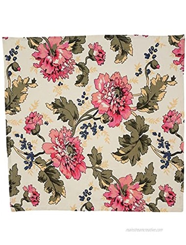 Ajuny Cotton Cloth Dinner Napkins Set of 6 Floral Printed for Dining Table Decor 20x20 Inch