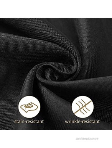 Ascoza 50pcs Polyester Cloth Napkins 17 x 17 inch Black Dinner Washable Napkins with Hemmed Edges for Restaurant Wedding Hotel50,Black