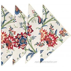 Cloth Napkins Dinner Napkins Linen Napkins 100% Cotton 18 x 18 inches Floral Napkins Set of 4