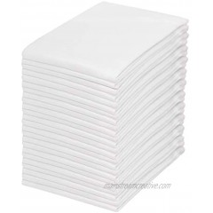 COTTON CRAFT 24 Pack Cocktail Napkins 12x12 White -100% Cotton -Tailored with Mitered Corners and a Generous Hem