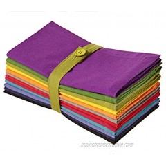 COTTON CRAFT Classic Cotton Set of 12 Pure Cotton Solid Color Dinner Napkins 20 inch x 20 inch Assorted Colors Multi Pack